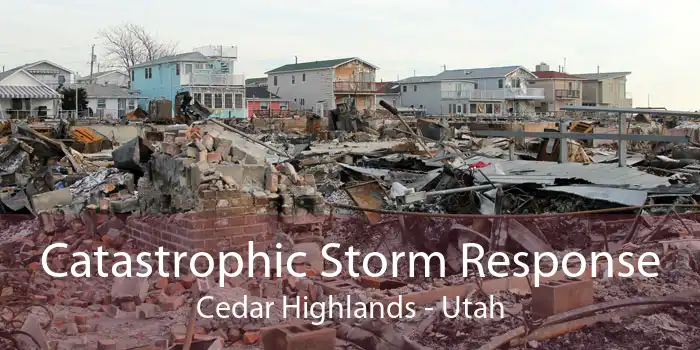 Catastrophic Storm Response Cedar Highlands - Utah